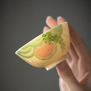 念云居主人杯超薄手工胎釉上彩手绘个人专用大容量喝茶品茗杯