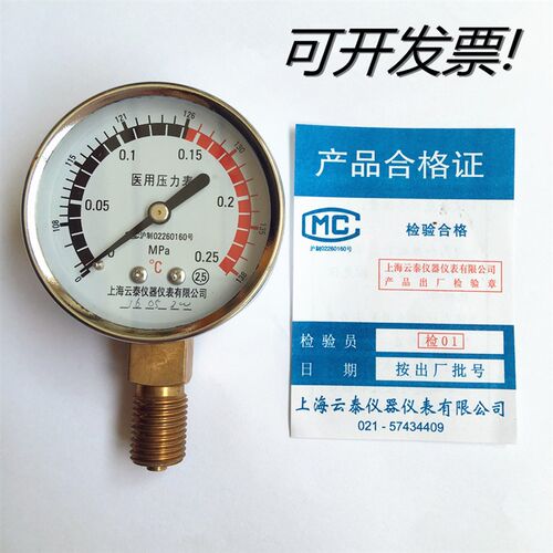 上海博迅BXM-30R YXQ-LS-18SI灭菌消毒器配件云泰压力表0-0.25MPa