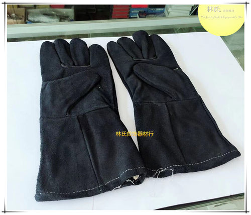 高温防护手套金银熔炼加工用隔热厚皮手套牛皮防烫隔热手套劳保