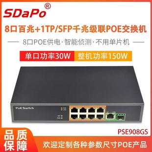 大功率W++SFP千兆级联POE交换机AF/AT协议PSEGS