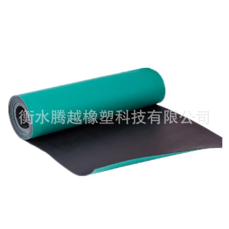 现货绿色防静电橡胶板工作地板防静电高温地板绝缘电子厂工作台垫