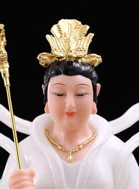 汉白玉九龙圣母神像供奉家用客厅摆件居家寸寸寸圣母娘娘