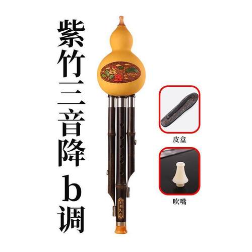紫竹葫芦丝三音降民族乐器初学者演奏型葫芦丝c调可拆卸b调葫芦丝