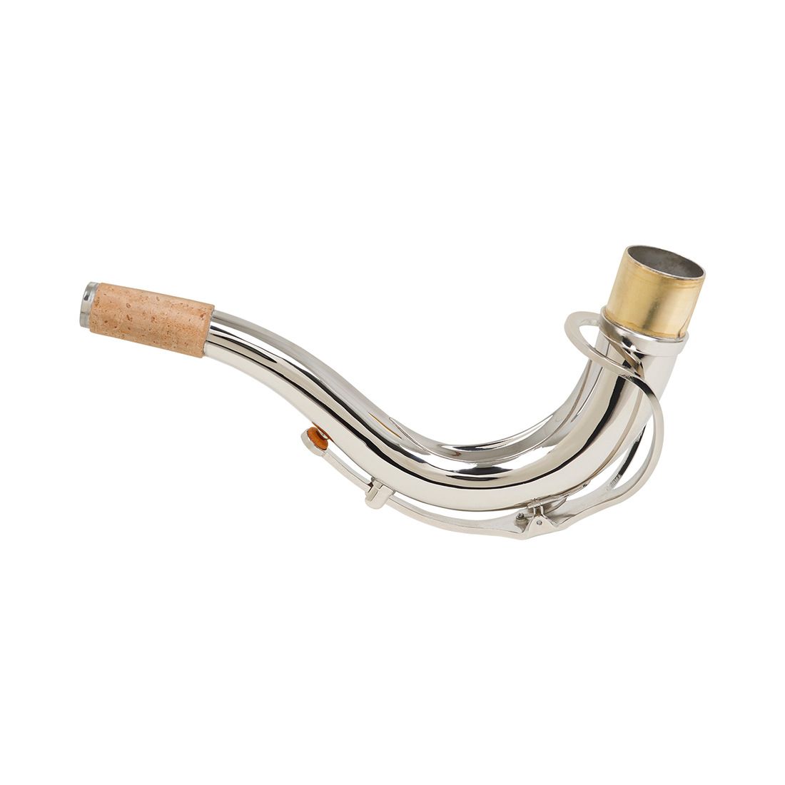 管乐配件 次中音萨克斯弯脖管口27.5mm黄铜银色脖管降B调弯管