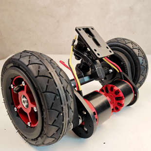 电动扭扭车DIY 改装6寸轮子155充气轮胎电动滑板动力轮皮带轮改装