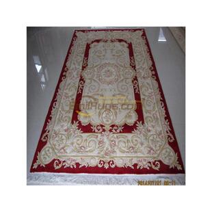 纯羊毛机织方形仿手工中式地毯花卉图案走廊特惠