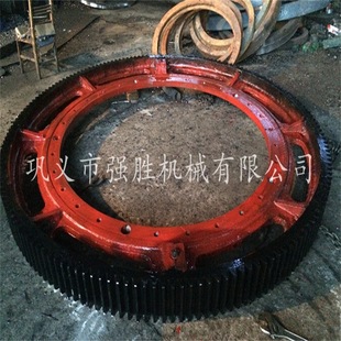 强胜常年生产球磨机配件 制作多种规格球磨机大齿轮端盖中空轴