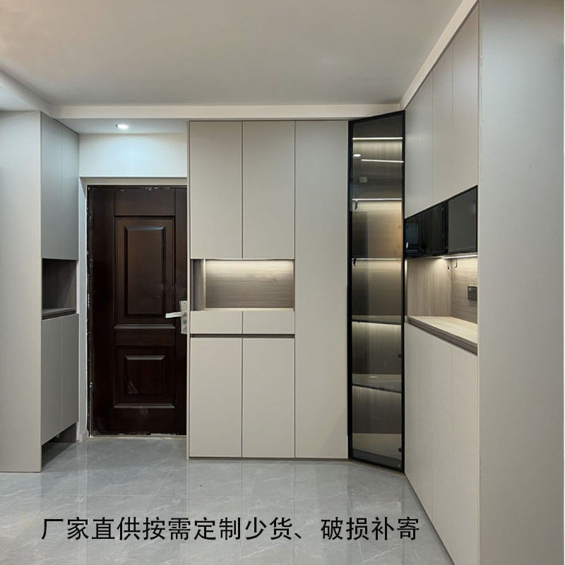 现代中式实木转角自由组合餐边柜