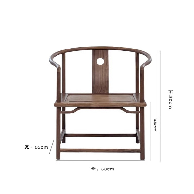 新中式实木椅家用餐厅餐椅接待会客洽谈简约现代书桌椅茶台轻奢风