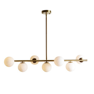 北欧氛围感餐厅月球吊灯网红吧台客厅展厅咖啡厅圆球奶白玻璃吊灯