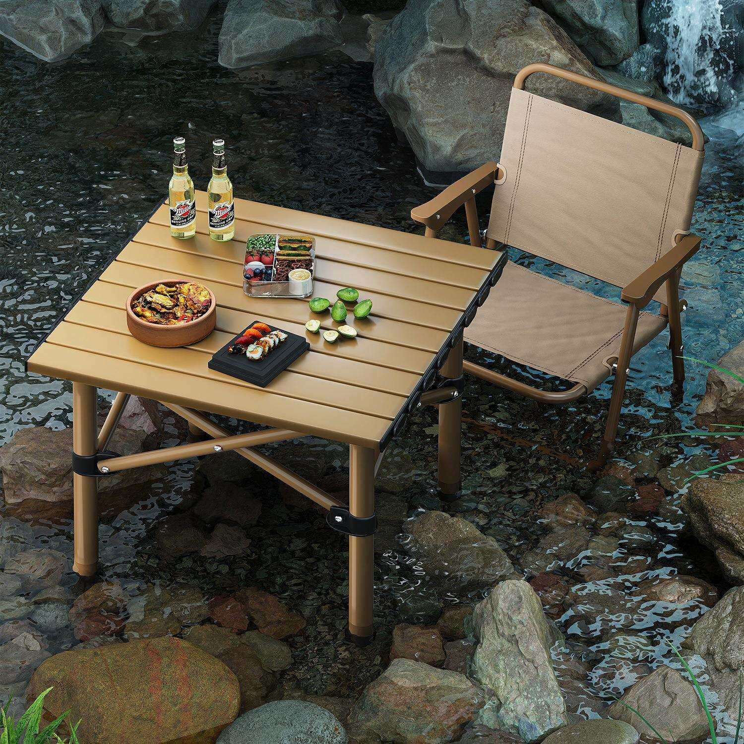 折叠桌便携式户外露营桌椅组合野餐桌蛋卷桌烧烤桌夜市用摆摊桌子