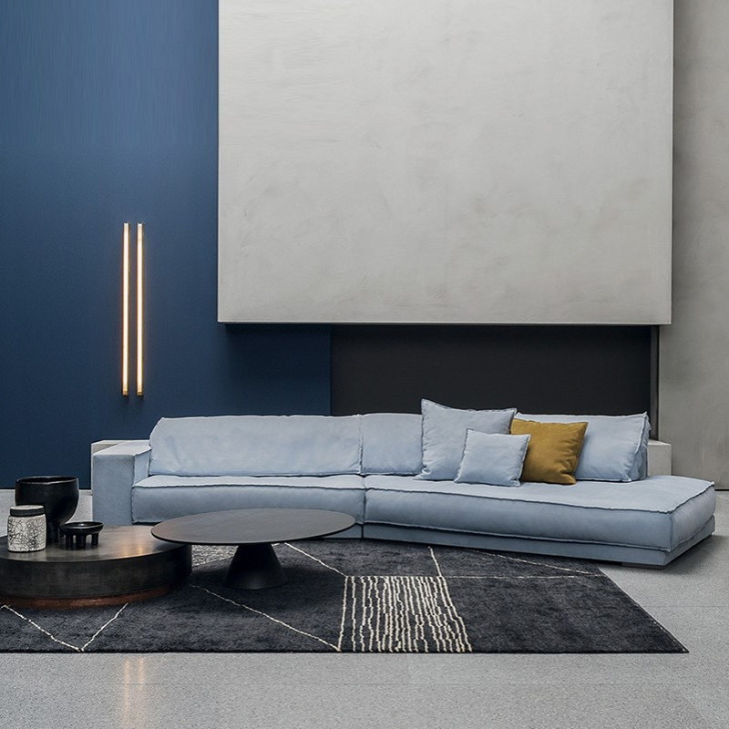 意式baxter磨砂布沙发客厅异形沙发转角贵妃大户型科技布沙发家具