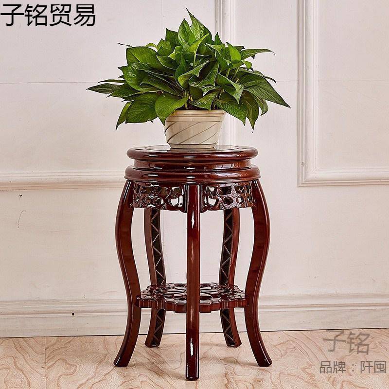 客厅仿木花盆凳置物架