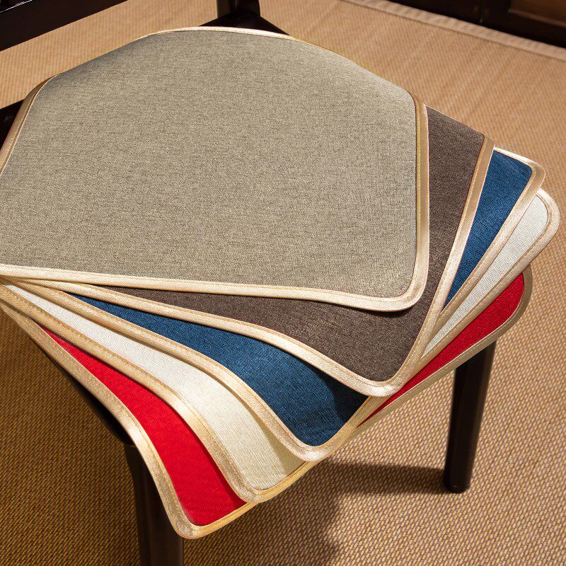 速发红木椅子餐桌携垫新中式凳垫实木尺椅垫棉麻防滑便椅坐垫薄寸