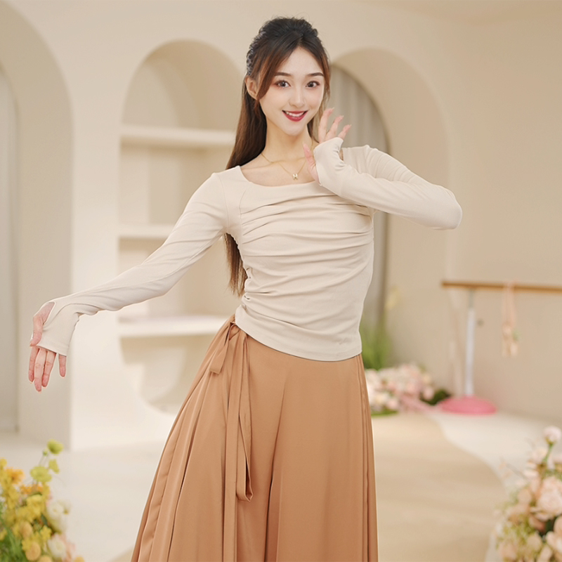 速发7跳蹈形成人练功服体长袖上衣中国古典日常舞舞新款