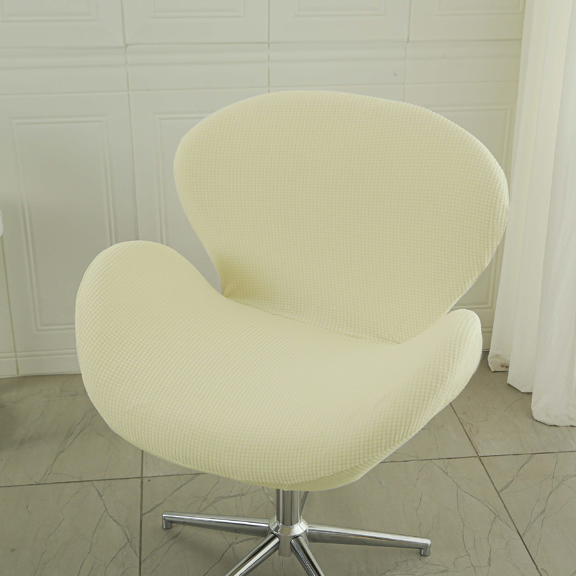 化妆椅轻奢卧室梳妆台凳子家用女生靠背椅天鹅椅子套家用椅子套