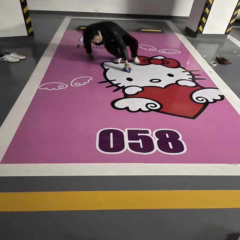 广东3D车位涂鸦地面彩绘机厂家高速工业款车库停车位喷绘机绘画机