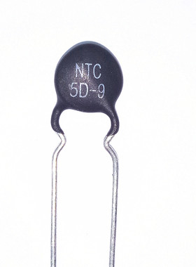 负温度热敏电阻NTC电阻5D-9 5R 3A黑色热敏电阻器 圆盘形电子