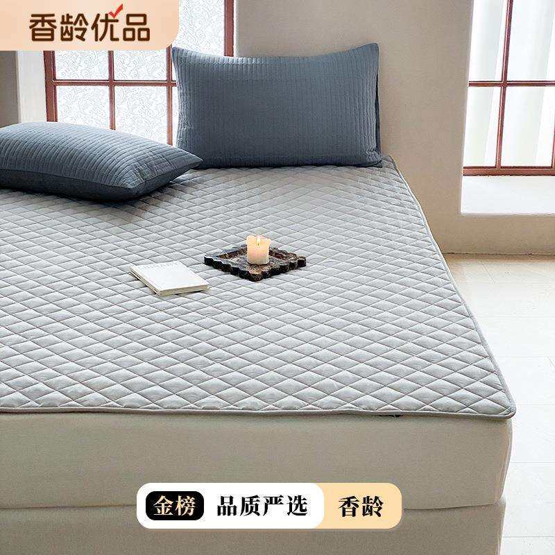梦思双面全棉软床垫薄床褥隔脏垫床护垫纯色简约轻奢床垫子床褥子