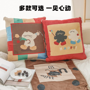 空调被 家用客厅卧室车载抱枕被子两用二合一汽车用办公室午睡四季