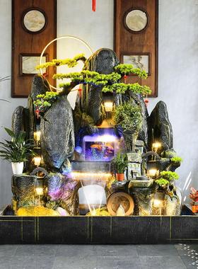 大型假山流水喷泉鱼缸落地摆件庭院客厅办公养鱼加湿景观装饰礼品