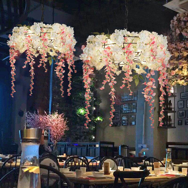 植物胡桃音乐餐厅吊灯时尚主题酒吧咖啡厅吊灯装饰创意花朵吊灯