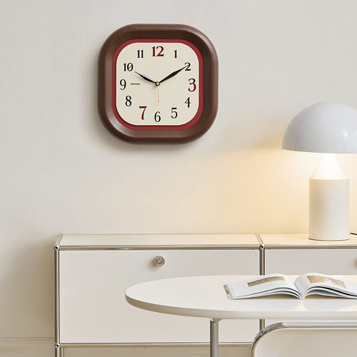 wozoom屋准钟表挂钟客厅餐厅家用复古奶油风创意简约时钟挂墙