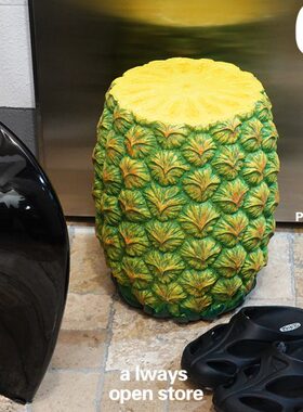 可爱仿真树脂菠萝居家摆件换鞋凳茶边几边桌