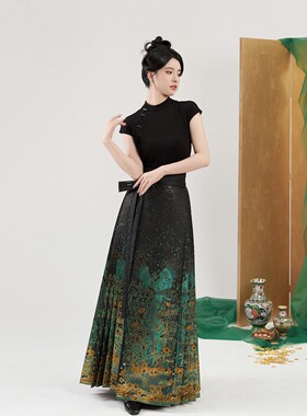 青铜摇钱树织造司原创明制汉服仿妆花织金马面裙女2025新款夏季薄