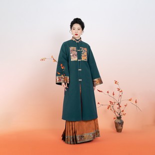 织造司[影舞千秋]原创明制汉服妆花立领对襟长袄苏绣补子马面裙女