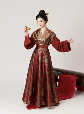 织造司[千秋万载]华彩东方秀款仿妆花云锦织金唐褙子圆领衫八破裙