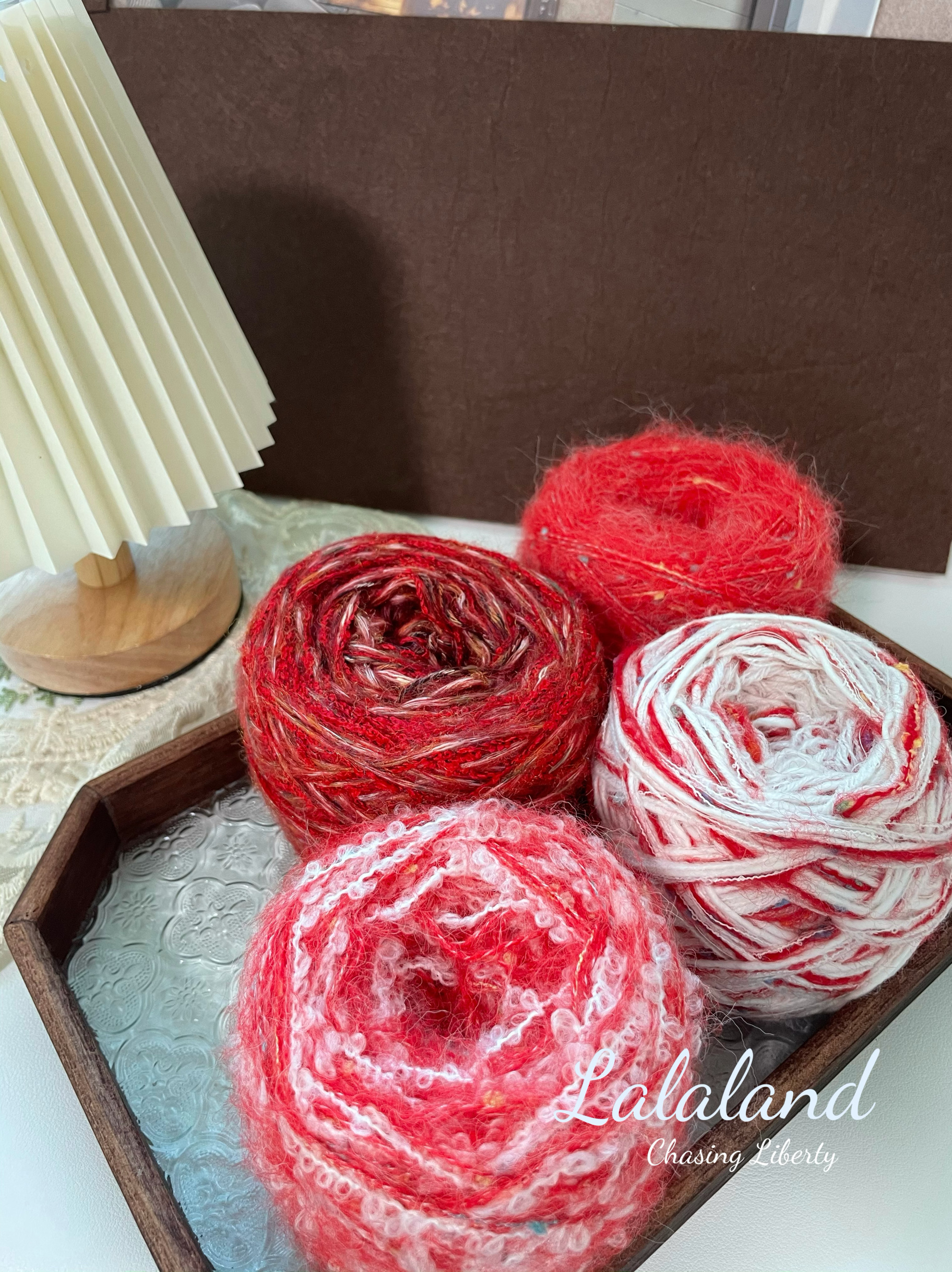 一些和红色有关的～秋冬红色手混线毛线新年diy围巾帽子外套毛线