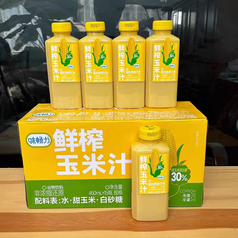 味畅力鲜榨玉米汁无菌冷灌450ml