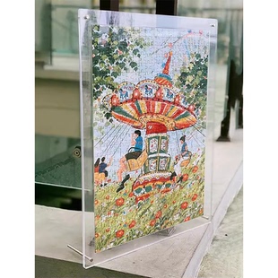 亚克力透明拼图相框画框50*701000片ensky挂墙摆台双面尺寸可定制