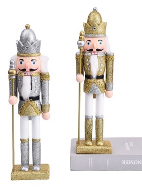 新款木制胡桃兵SB58566 30CM胡桃夹子士兵圣诞装饰工艺摆件节日礼