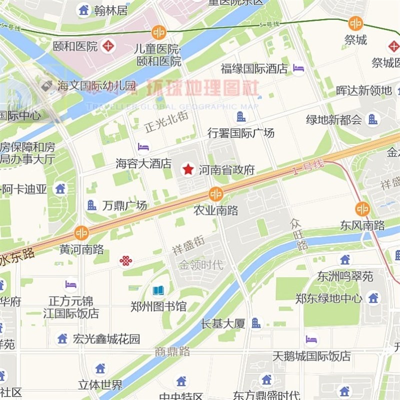 超大巨幅 郑州市区地图订制定做 城市城区海报202V1新版装饰画芯