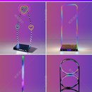 酒吧发光跳舞台可移动点跳台gogo点舞台幻彩点舞棒夜场点舞门框