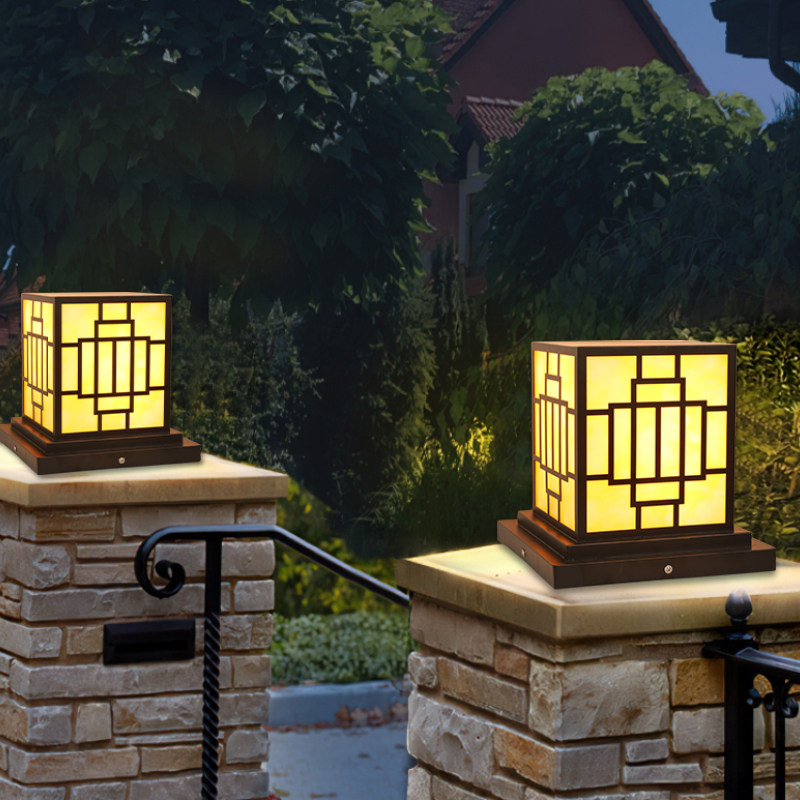 户外灯柱头灯防水室外围墙大门灯方形柱子灯别墅花园草坪灯庭院灯,家装灯饰光源,柱头灯,淘宝优惠券,粉丝福利购,淘宝优惠卷