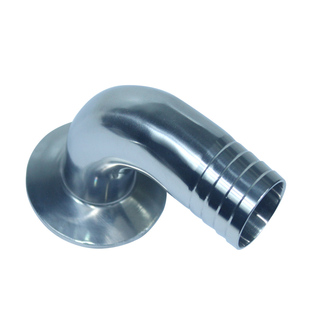 直角弯头快装皮接SUS304卡盘64/51mm宝塔弯管快装不锈钢接头