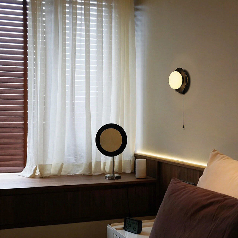 免布线壁灯充电款床头免接线走廊不接线拉线墙灯卧室床头喂奶夜灯