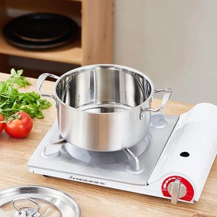 一人小涮锅铜锅涮锅家用不锈钢单人小火锅一人一锅清汤锅鸳鸯小火