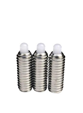 不锈钢尼龙头弹簧锁销GN616-M4-KN带闩头弹簧定位销(ZC204-5-1H)