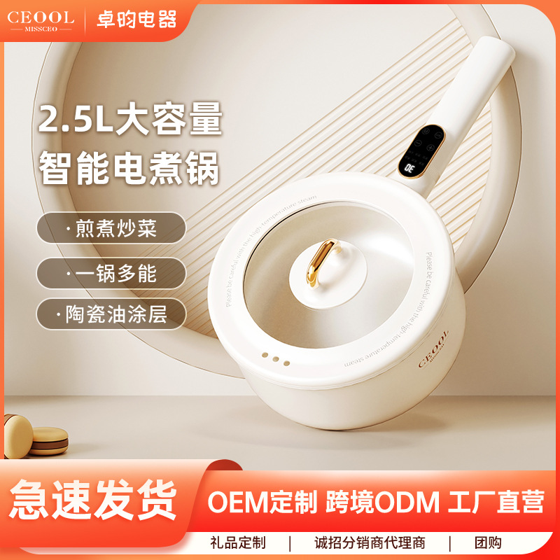 电煮锅多功能家用宿舍煮面电火锅智能电炒锅煎炒涮蒸煮焖一体电锅