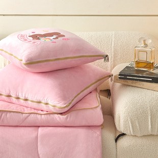 二合一抱枕被子折叠两用办公室午睡枕头毯子沙发汽车靠枕车载定制