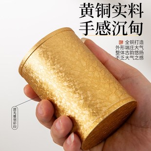 梅林笔庄黄铜笔筒创意锦缎工艺笔筒轻奢高级感金属实心笔筒摆件办
