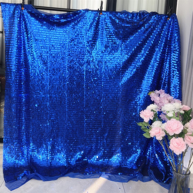 金银幻彩雪纱色加密发光闪亮大鱼鳞片亮片M布拍摄生日背景布窗帘