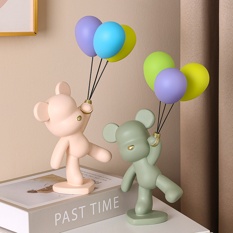 创意暴力熊花瓶插花小摆件客厅玄关桌面电视柜装饰品乔迁新居礼物