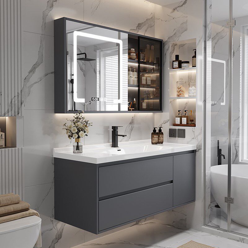 浴室柜组合一体盆陶瓷智能现代轻奢洗手盆洗脸池洗漱台洗面卫生间