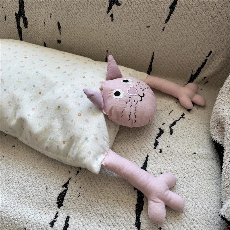 可爱猫咪荞麦枕头女养生枕护颈椎助睡眠儿童专用舒适全棉可拆卸,床上用品,功能枕/保健枕/养生枕,淘宝优惠券,粉丝福利购,淘宝优惠卷