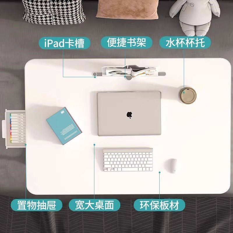 床上小桌子可折叠升降床上桌简易卧室办公桌学生A学习书桌宿舍上